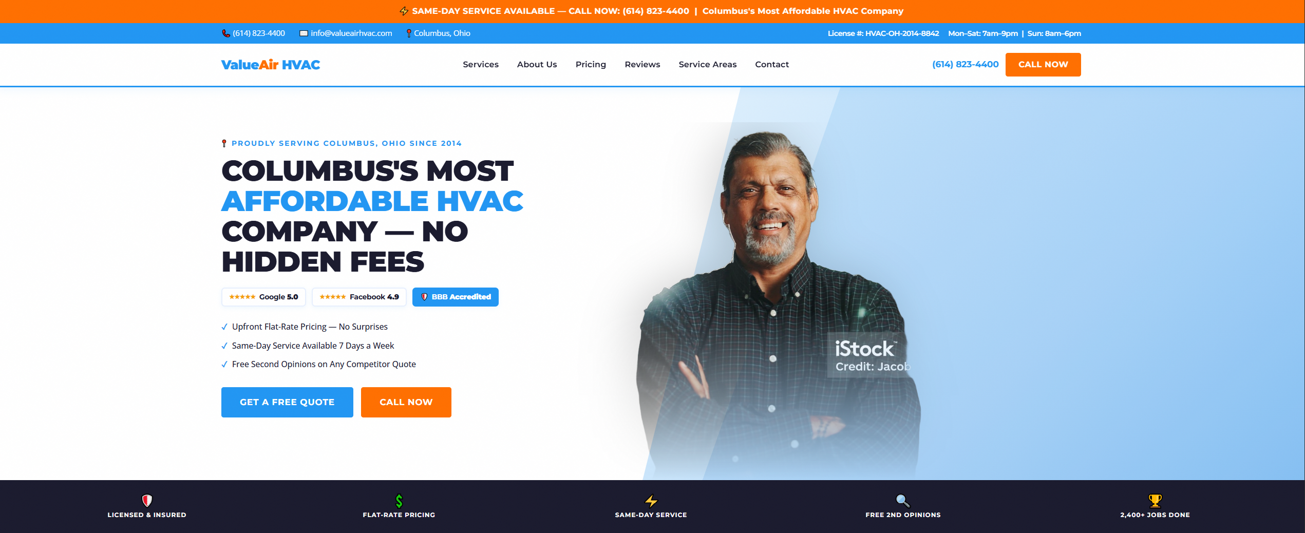 HVAC Website Design — AirPro